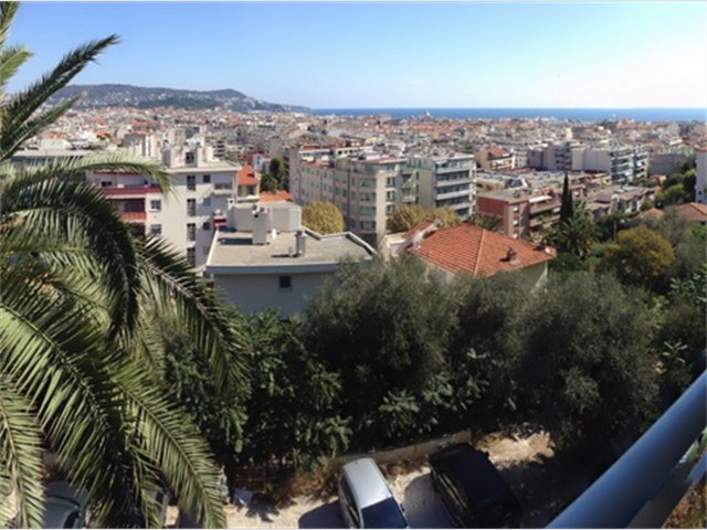 Trees, Rooftops and Sea